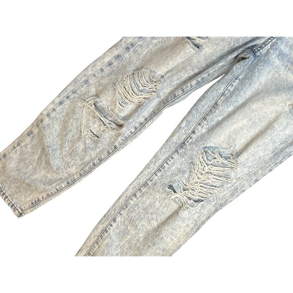 SO Womens Paperbag Jeans Size 25 High Rise Destroyed Acid Wash 80s Y2K - Picture 5 of 6